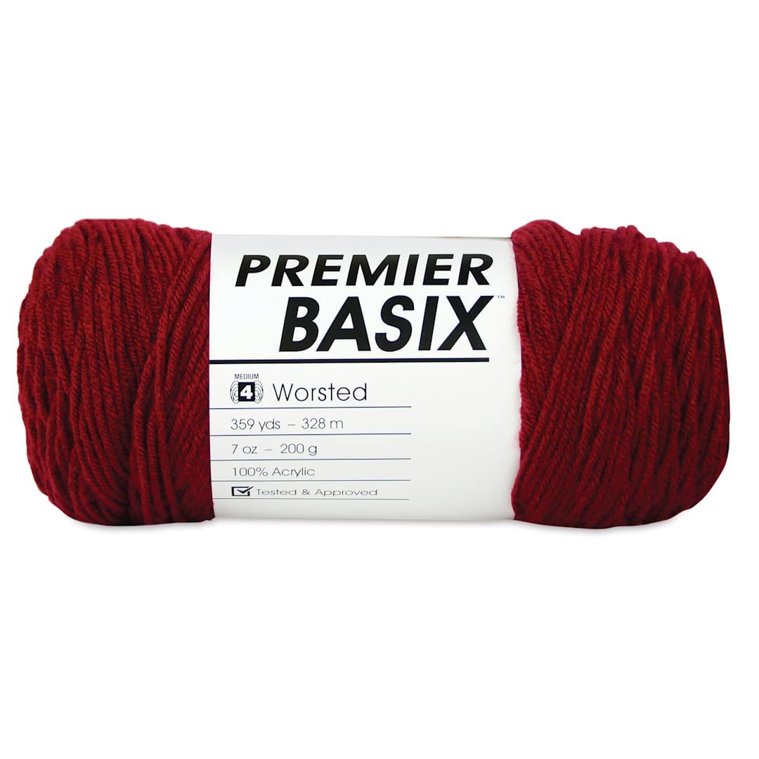 Open in modal - Premier Yarn Basix Worsted Yarn - Garnet