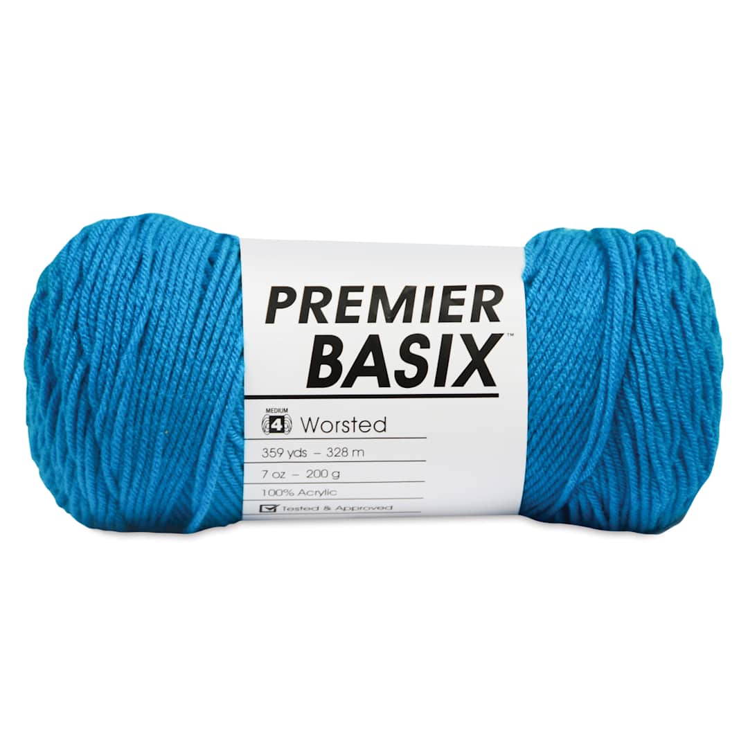 Open in modal - Premier Yarn Basix Worsted Yarn - Turquoise