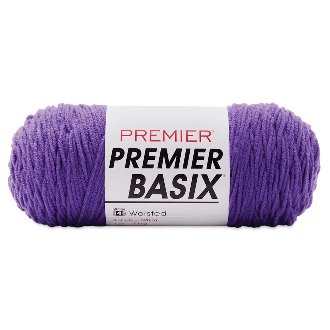 Open in modal - Premier Yarn Basix Worsted Yarn - Dark Purple