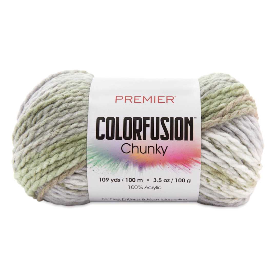 Open in modal - Premier Yarn Colorfusion Chunky Yarn - Woodland, 109 yards
