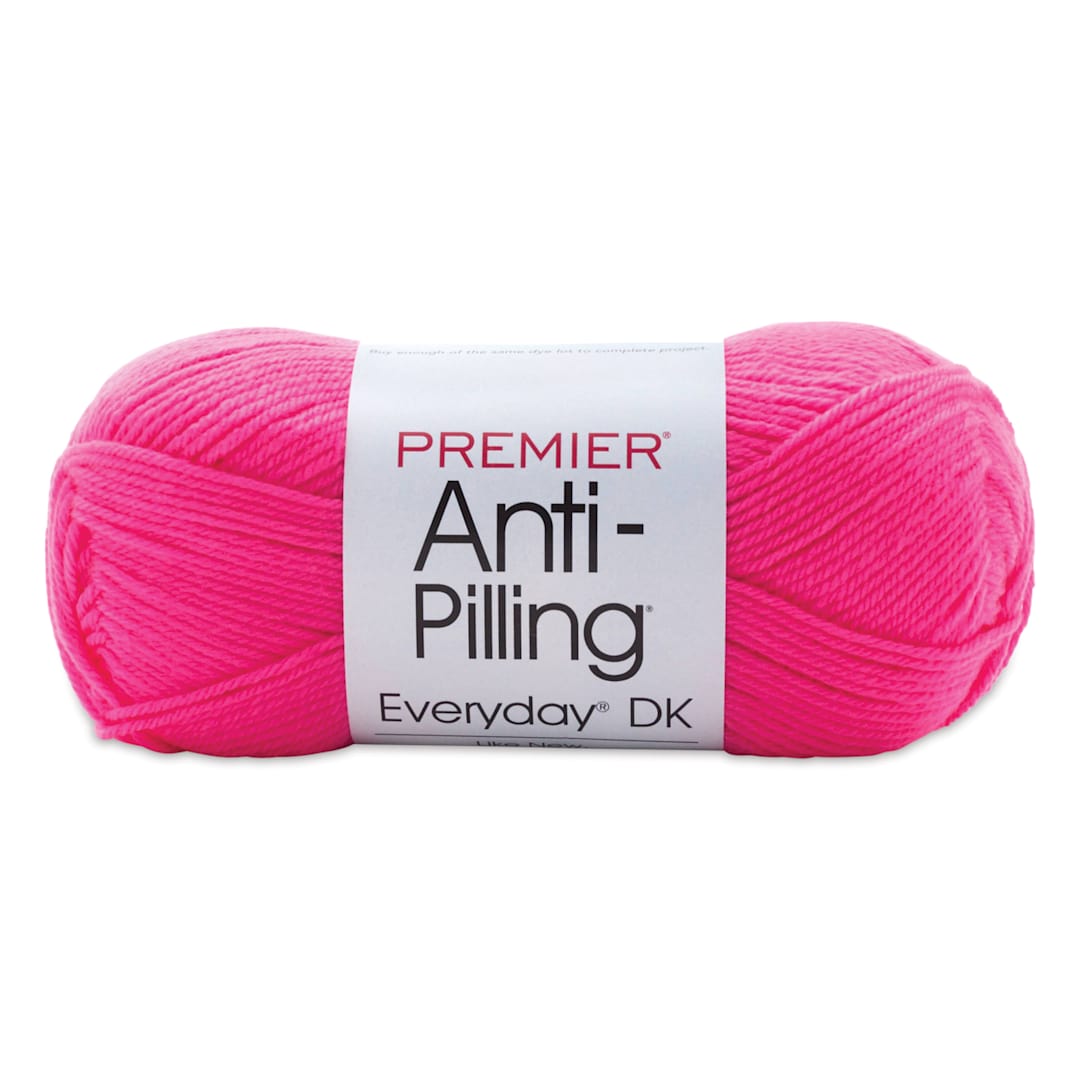 Open in modal - Premier Yarn Anti-Pilling Everyday DK Yarn - Bright Pink, 273 yards