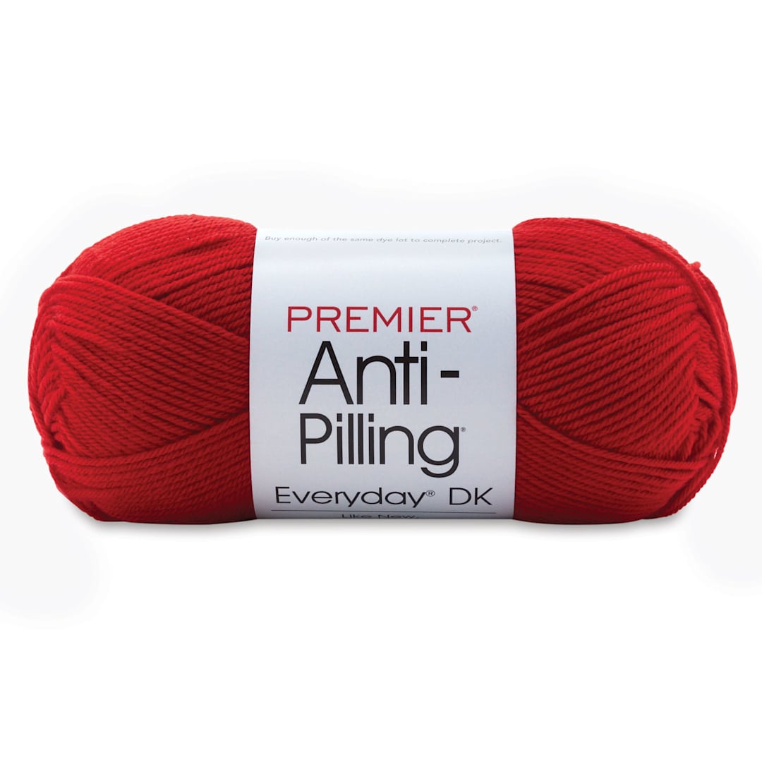 Open in modal - Premier Yarn Anti-Pilling Everyday DK Yarn - Really Red, 273 yards
