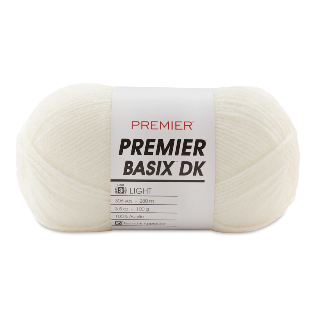 Open in modal - Premier Yarn Basix DK Yarn - Cream, 306 yards