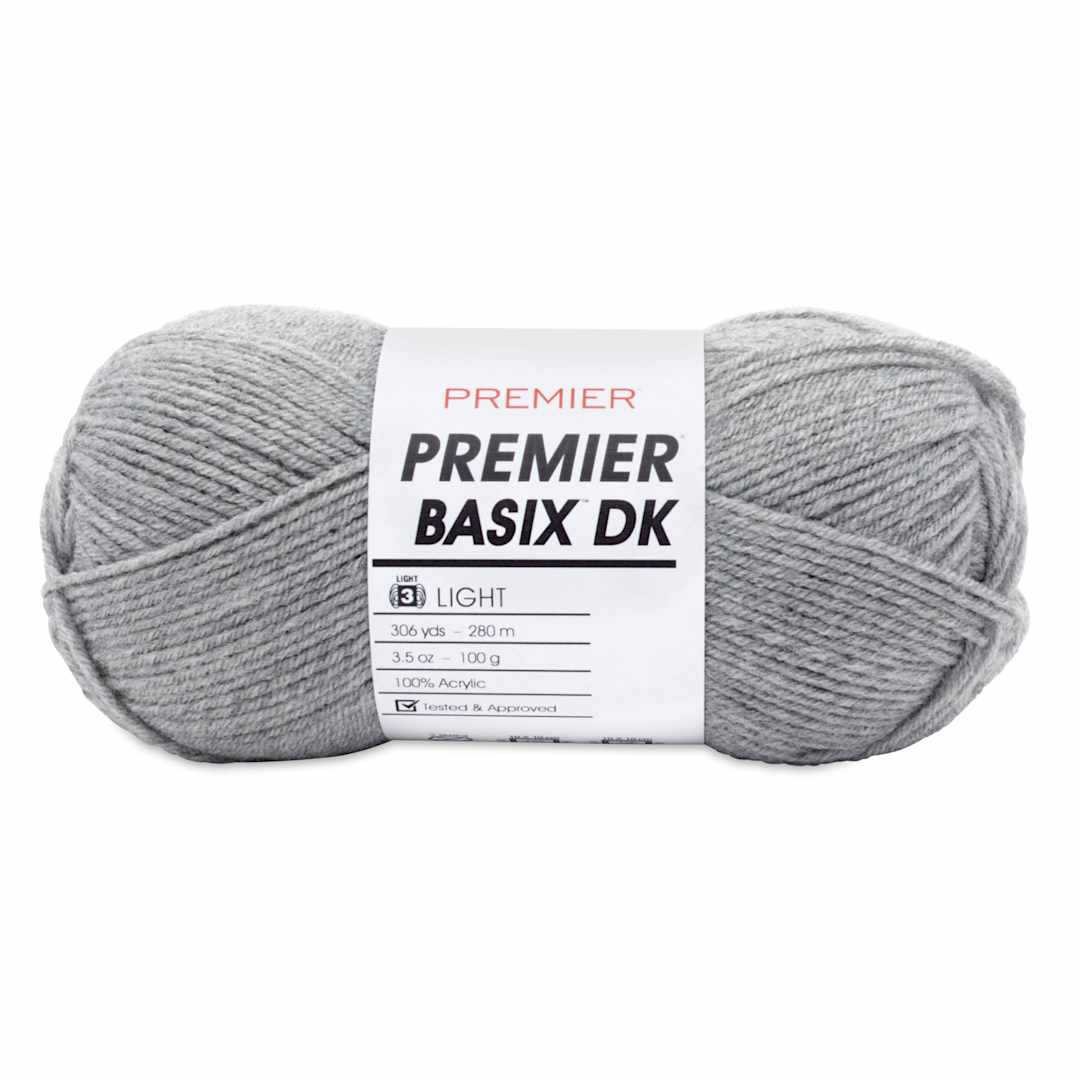 Open in modal - Premier Yarn Basix DK Yarn - Fog Gray, 306 yards