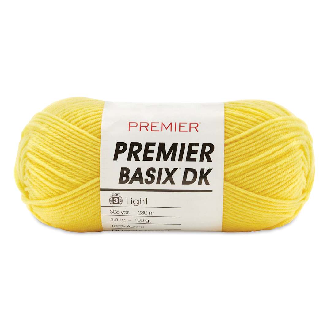 Open in modal - Premier Yarn Basix DK Yarn - Yellow, 306 yards