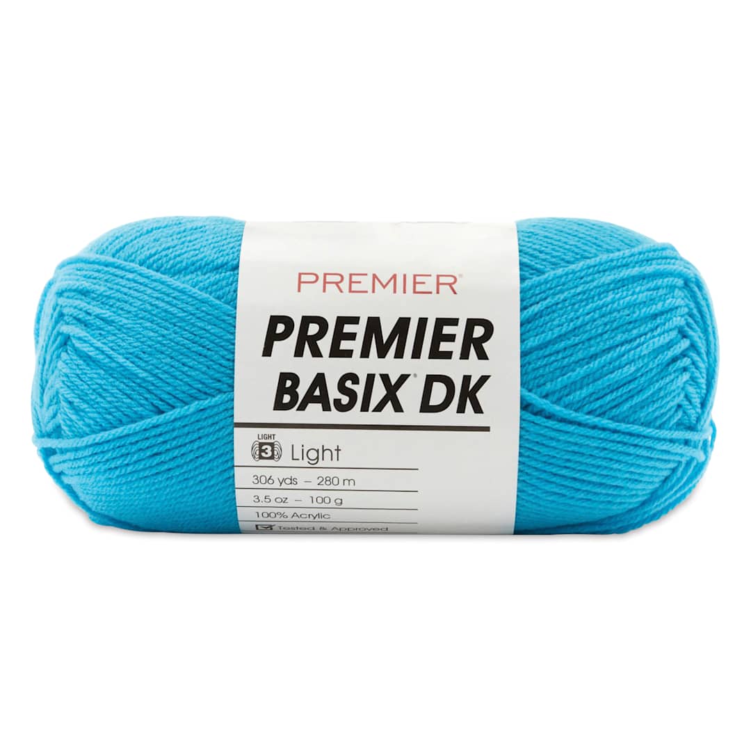 Open in modal - Premier Yarn Basix DK Yarn - Bright Aqua, 306 yards