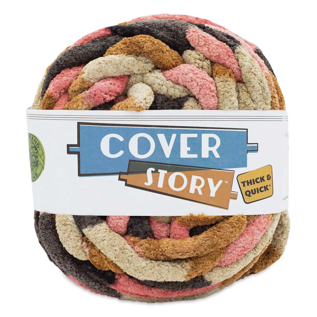 Open in modal - Lion Brand Cover Story Thick & Quick Yarn - Desert Rose, 39 yards