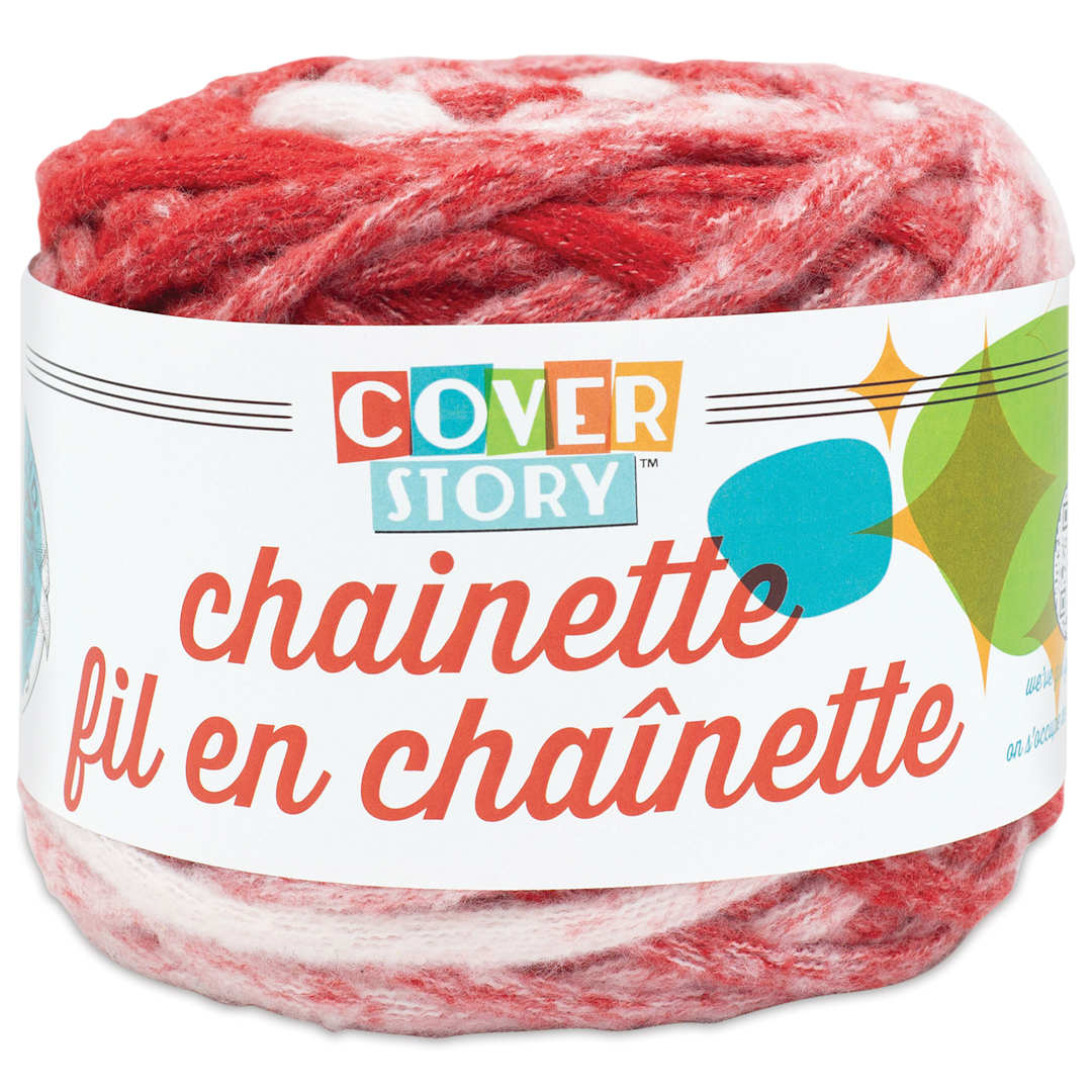 Open in modal - Lion Brand Cover Story Chainette Yarn - Red, 68 yards