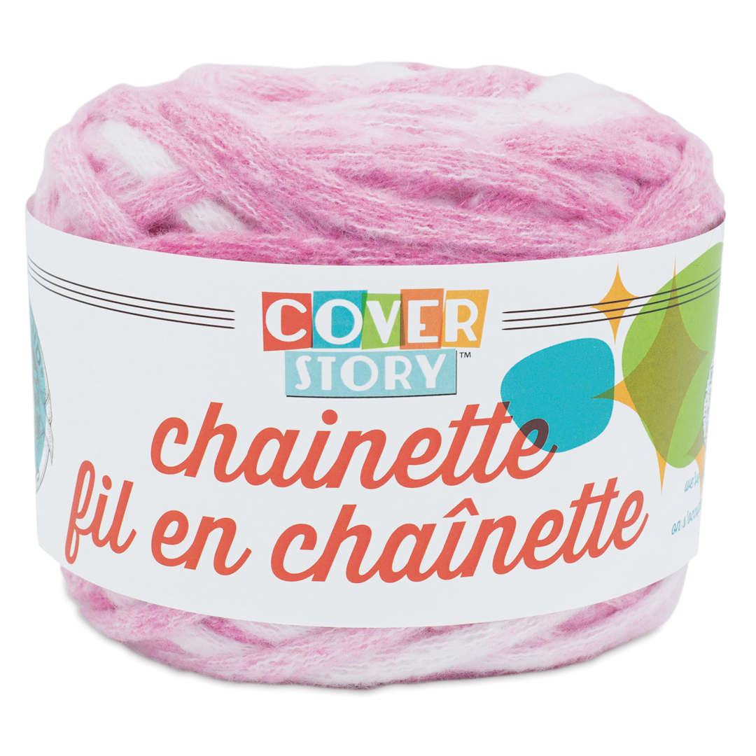 Open in modal - Lion Brand Cover Story Chainette Yarn - Pink, 68 yards