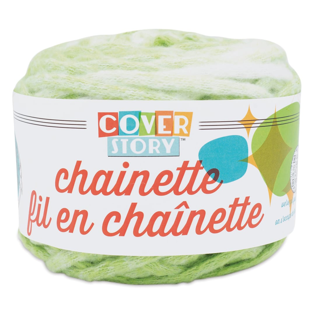 Open in modal - Lion Brand Cover Story Chainette Yarn - Lime, 68 yards