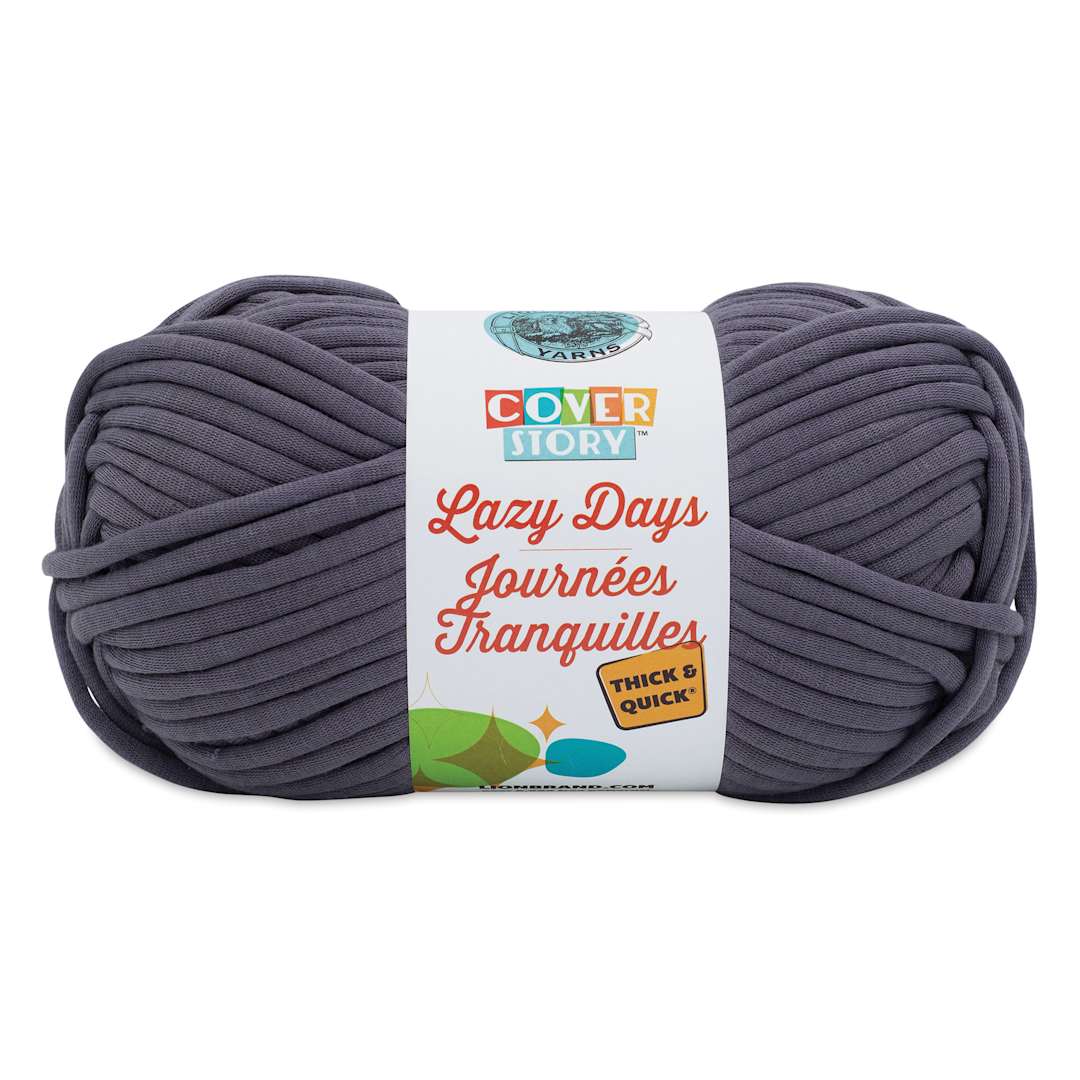 Open in modal - Lion Brand Cover Story Lazy Days Thick & Quick Yarn - Pewter, 125 yards