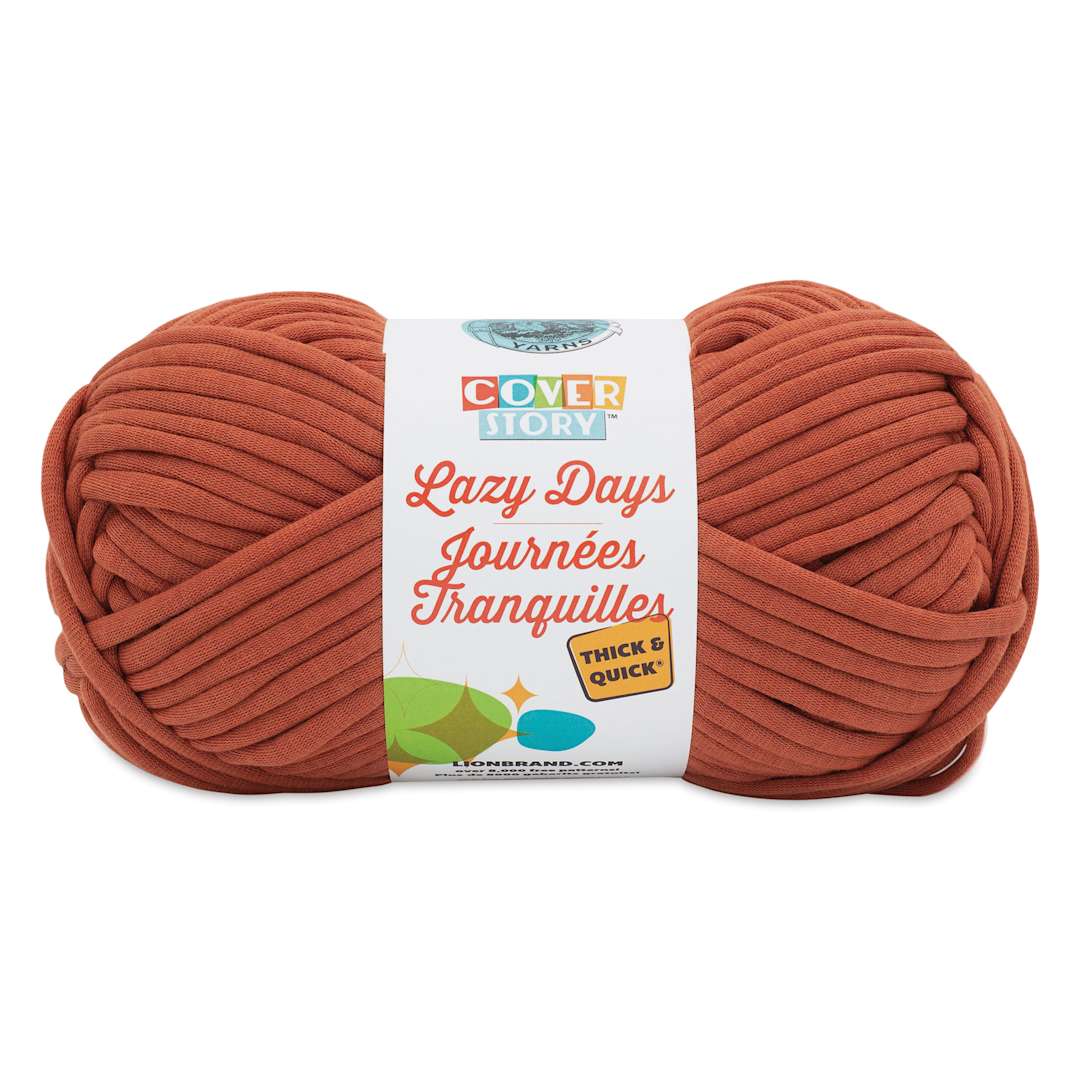 Open in modal - Lion Brand Cover Story Lazy Days Thick & Quick Yarn - Pumpkin, 125 yards
