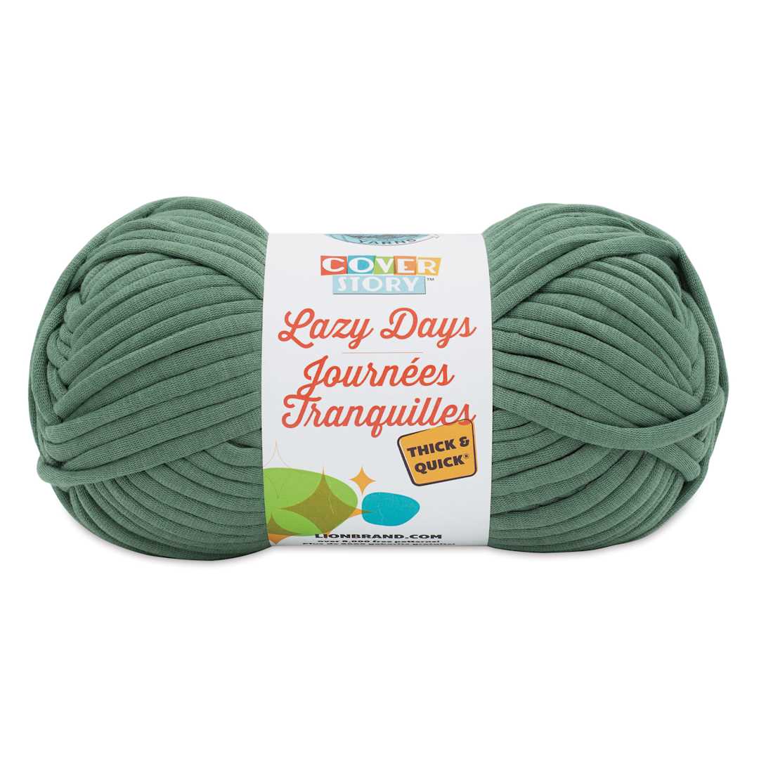 Open in modal - Lion Brand Cover Story Lazy Days Thick & Quick Yarn - Evergreen, 125 yards