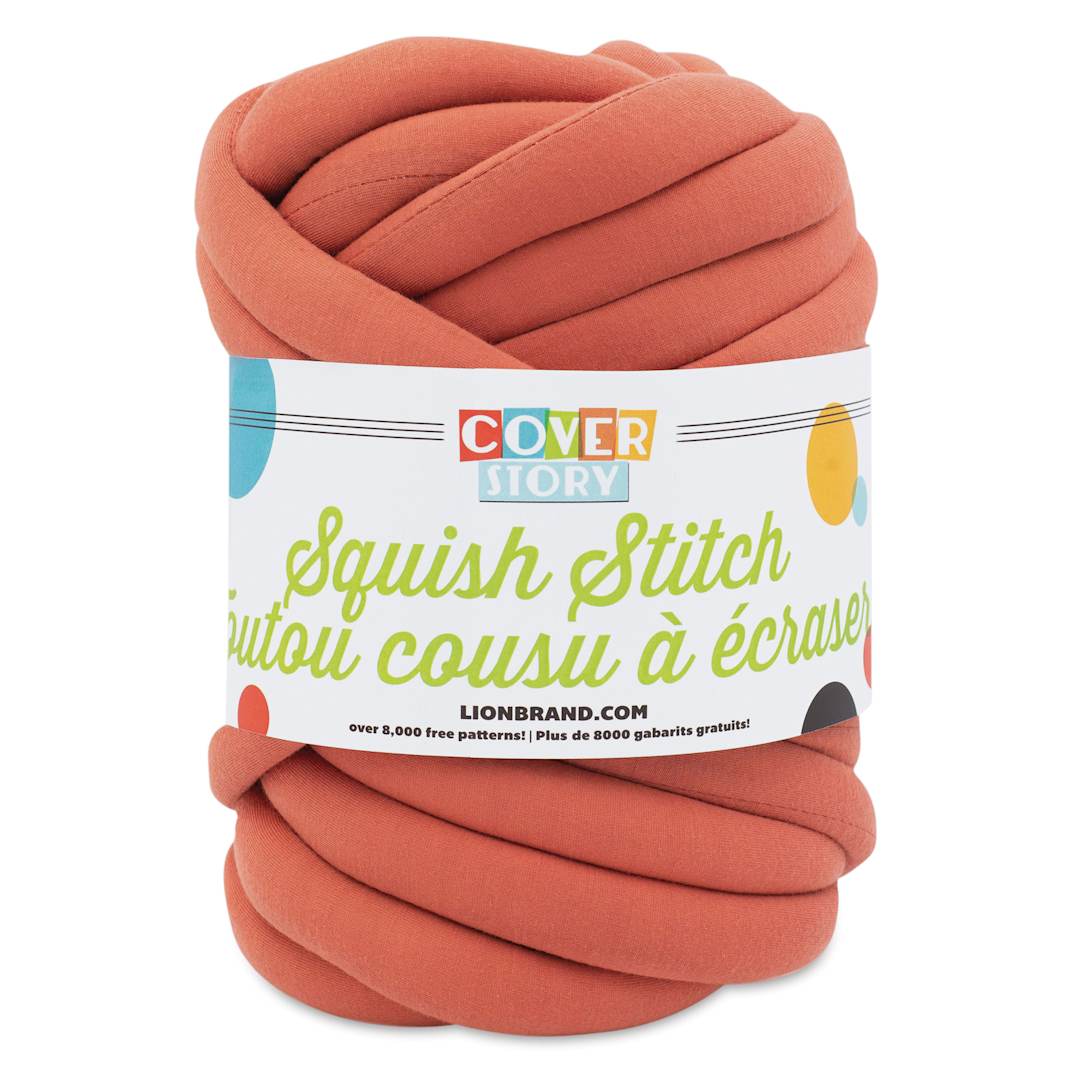 Open in modal - Lion Brand Cover Story Squish Stitch Yarn - Chili Pepper, 26 yards