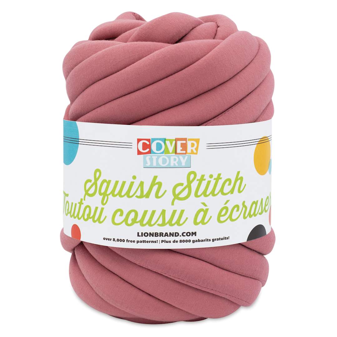 Open in modal - Lion Brand Cover Story Squish Stitch Yarn - Pink Rose, 26 yards