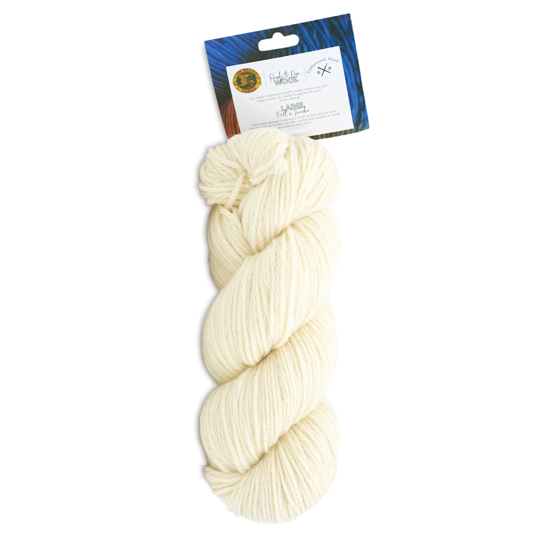 Open in modal - Lion Brand Ready to Dye Fisherman’s Wool Yarn - 205 yards