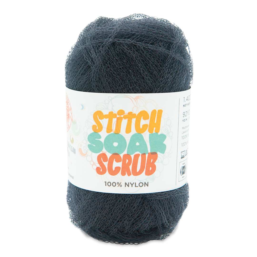 Open in modal - Lion Brand Stitch Soak Scrub Yarn - Graphite, 92 yds
