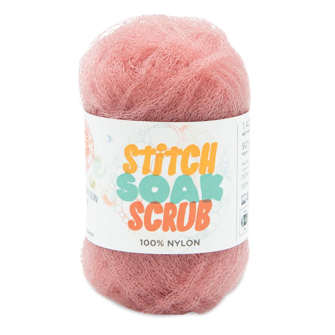 Open in modal - Lion Brand Stitch Soak Scrub Yarn - Rose, 92 yds