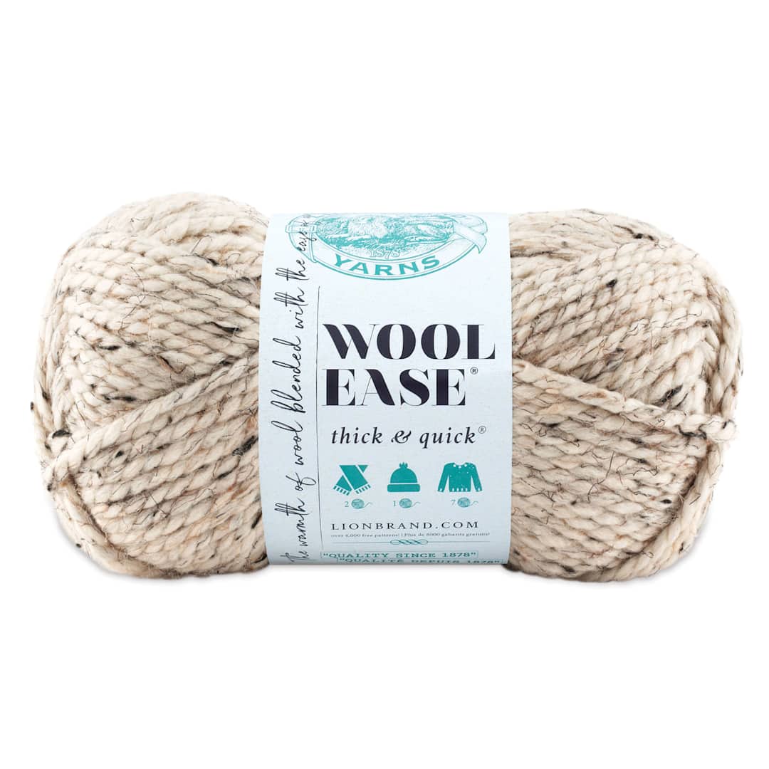 Open in modal - Lion Brand Wool Ease Thick & Quick Yarn - Oatmeal, 106 yds