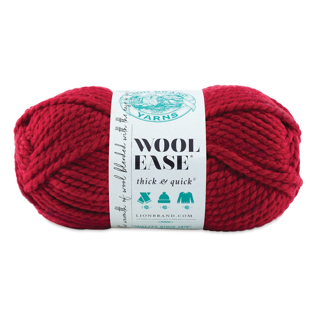 Open in modal - Lion Brand Wool Ease Thick & Quick Yarn - Cranberry, 106 yds