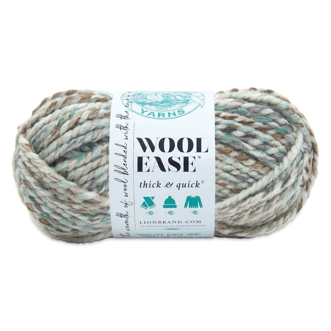 Open in modal - Lion Brand Wool Ease Thick & Quick Yarn - Seaglass, 87 yds