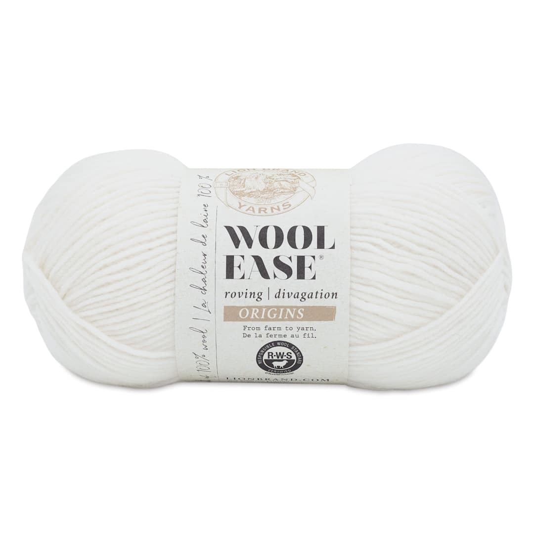Open in modal - Lion Brand Wool-Ease Roving Origins Yarn - Cream, 299 yds