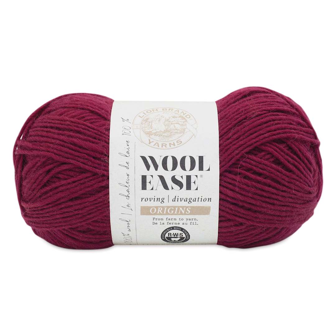 Open in modal - Lion Brand Wool-Ease Roving Origins Yarn - Mulberry, 299 yds