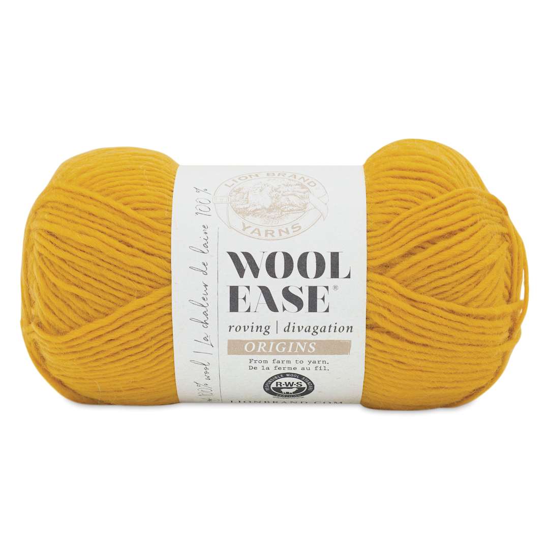 Open in modal - Lion Brand Wool-Ease Roving Origins Yarn - Goldenrod, 299 yds