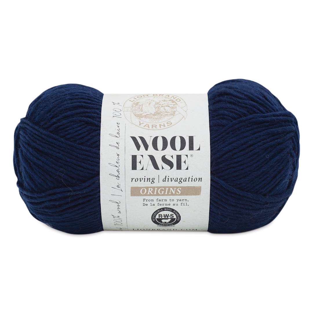 Open in modal - Lion Brand Wool-Ease Roving Origins Yarn - Navy, 299 yds