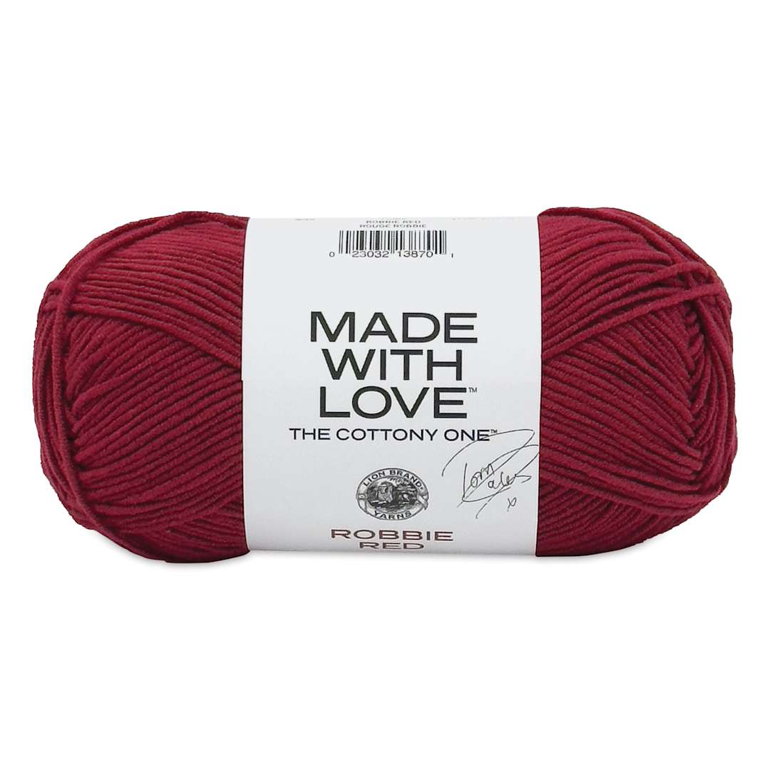 Open in modal - Lion Brand Made With Love The Cottony One Yarn - Robbie Red, 185 yds