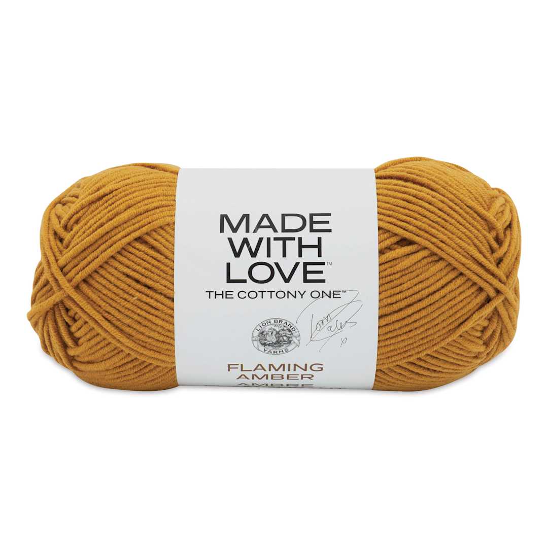 Open in modal - Lion Brand Made With Love The Cottony One Yarn - Flaming Amber, 185 yds