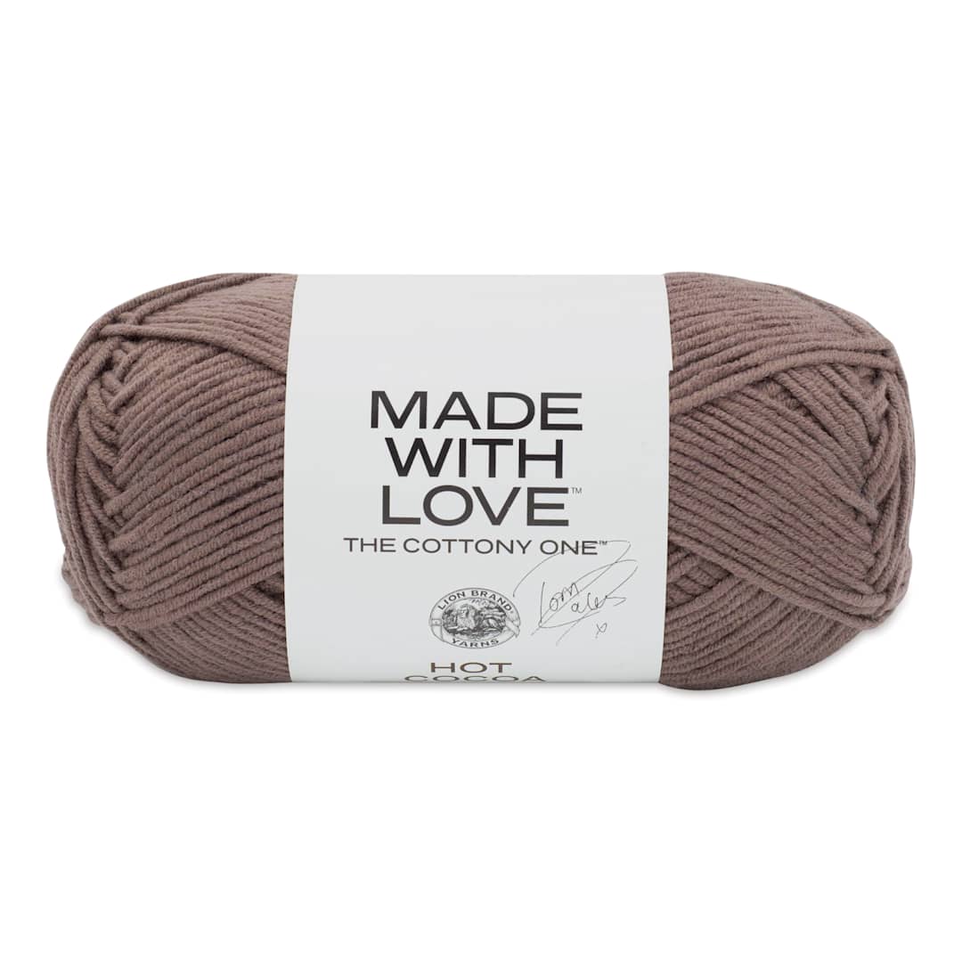 Open in modal - Lion Brand Made With Love The Cottony One Yarn - Hot Cocoa, 185 yds