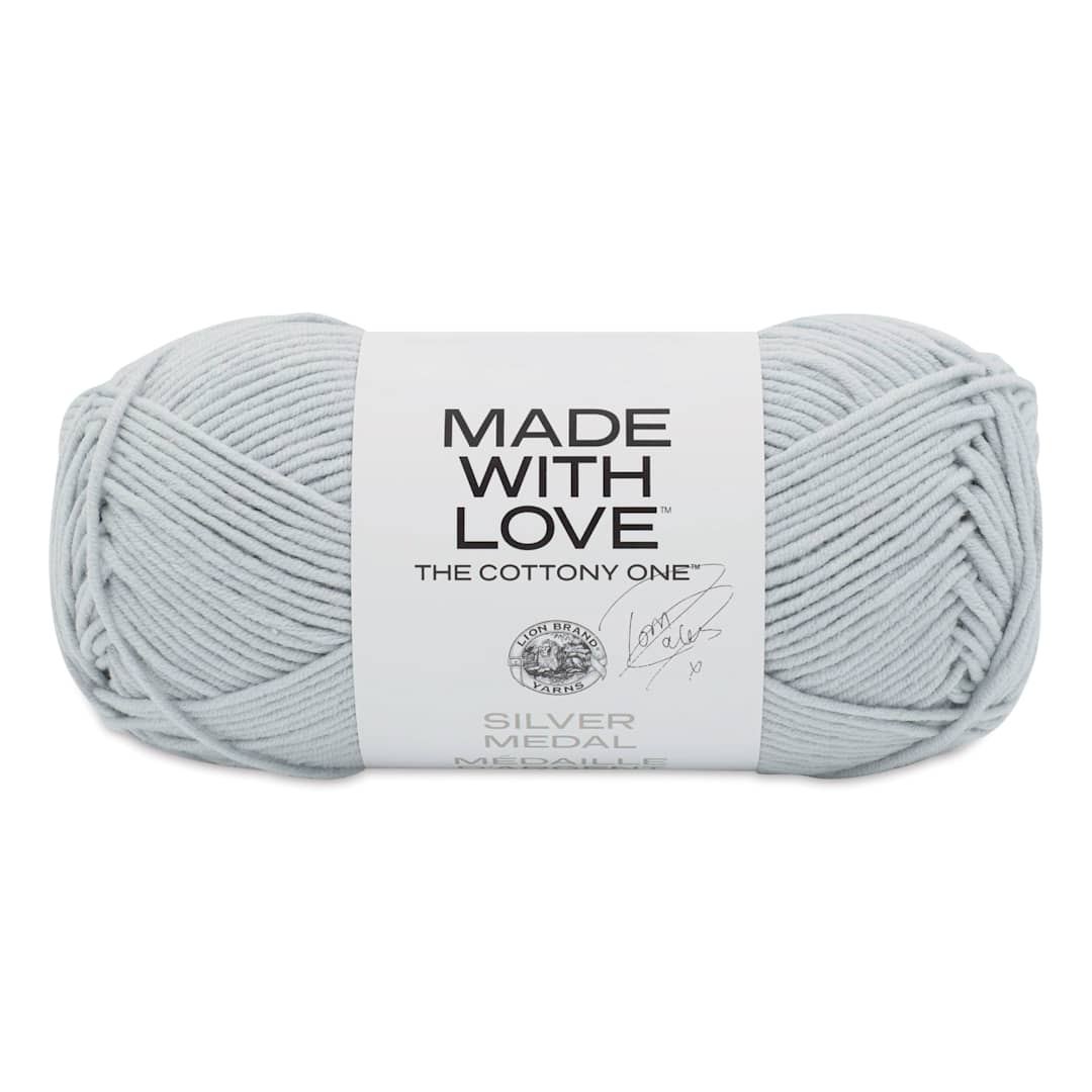 Open in modal - Lion Brand Made With Love The Cottony One Yarn - Silver Medal, 185 yds