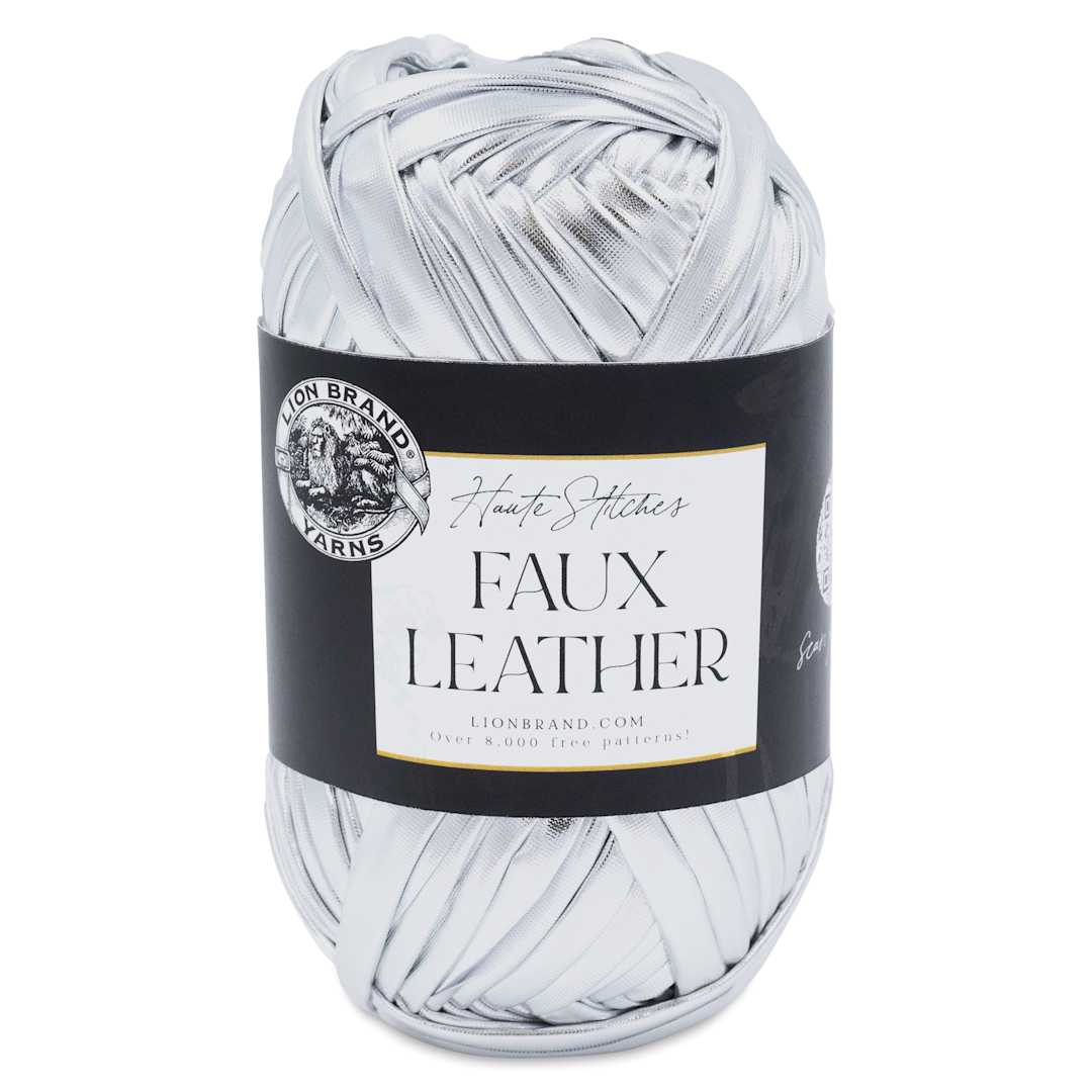 Open in modal - Lion Brand Yarn Haute Stitches Faux Leather Yarn - Disco, 39 yds