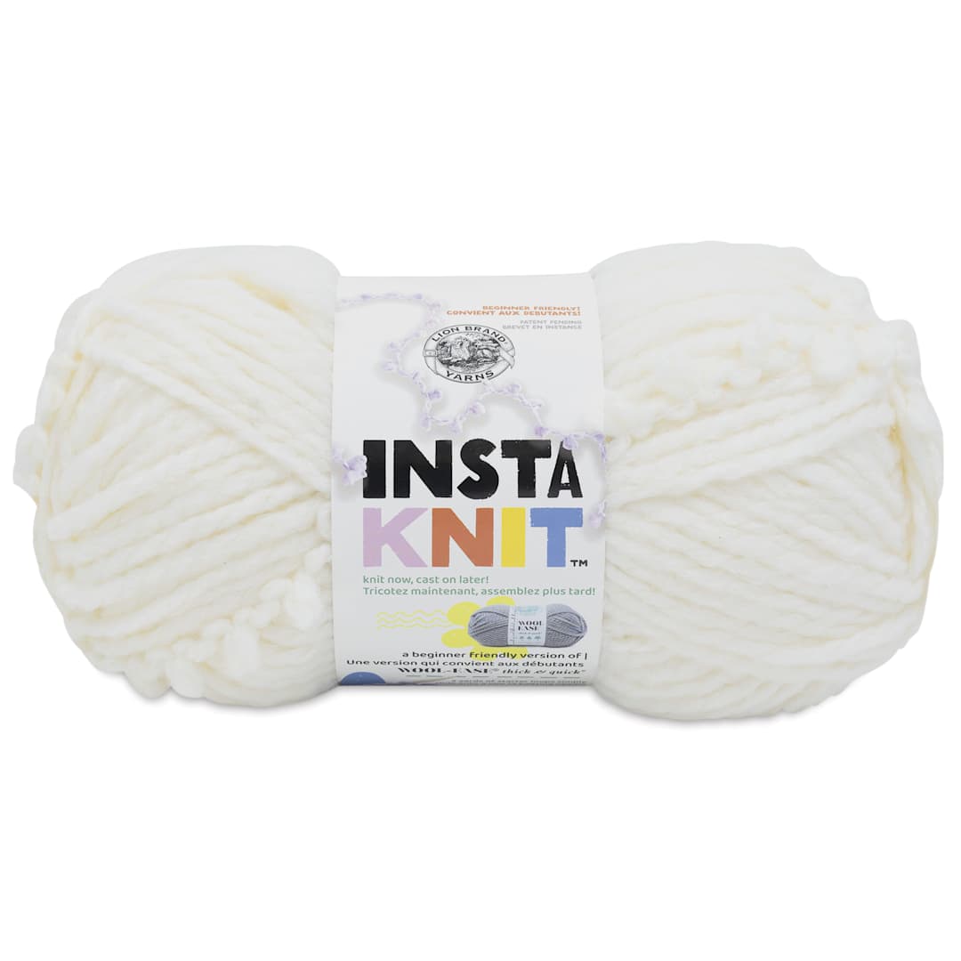 Open in modal - Lion Brand Yarn InstaKnit Yarn - Creme de la Creme, 122 yds