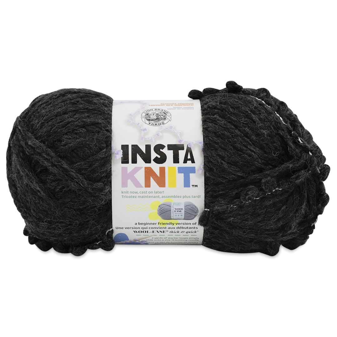 Open in modal - Lion Brand Yarn InstaKnit Yarn - Soot Yourself, 122 yds