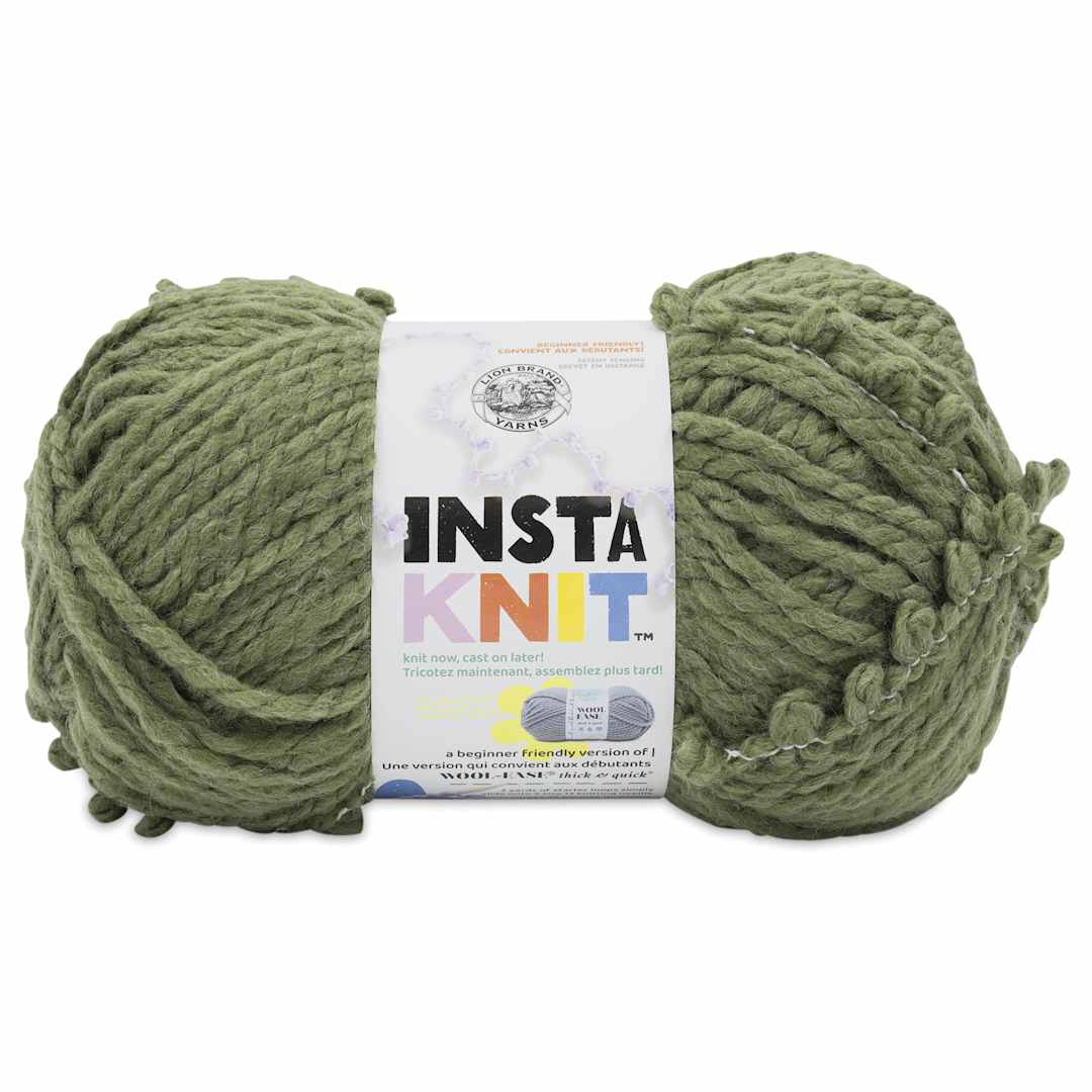 Open in modal - Lion Brand Yarn InstaKnit Yarn - Evergreen with Envy, 122 yds