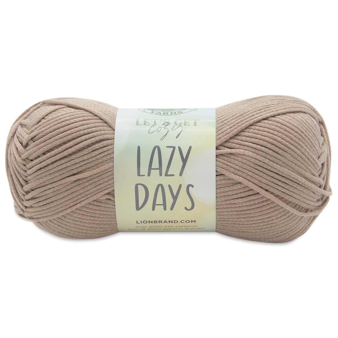 Open in modal - Lion Brand Yarn Lazy Days Yarn - Taupe, 179 yds