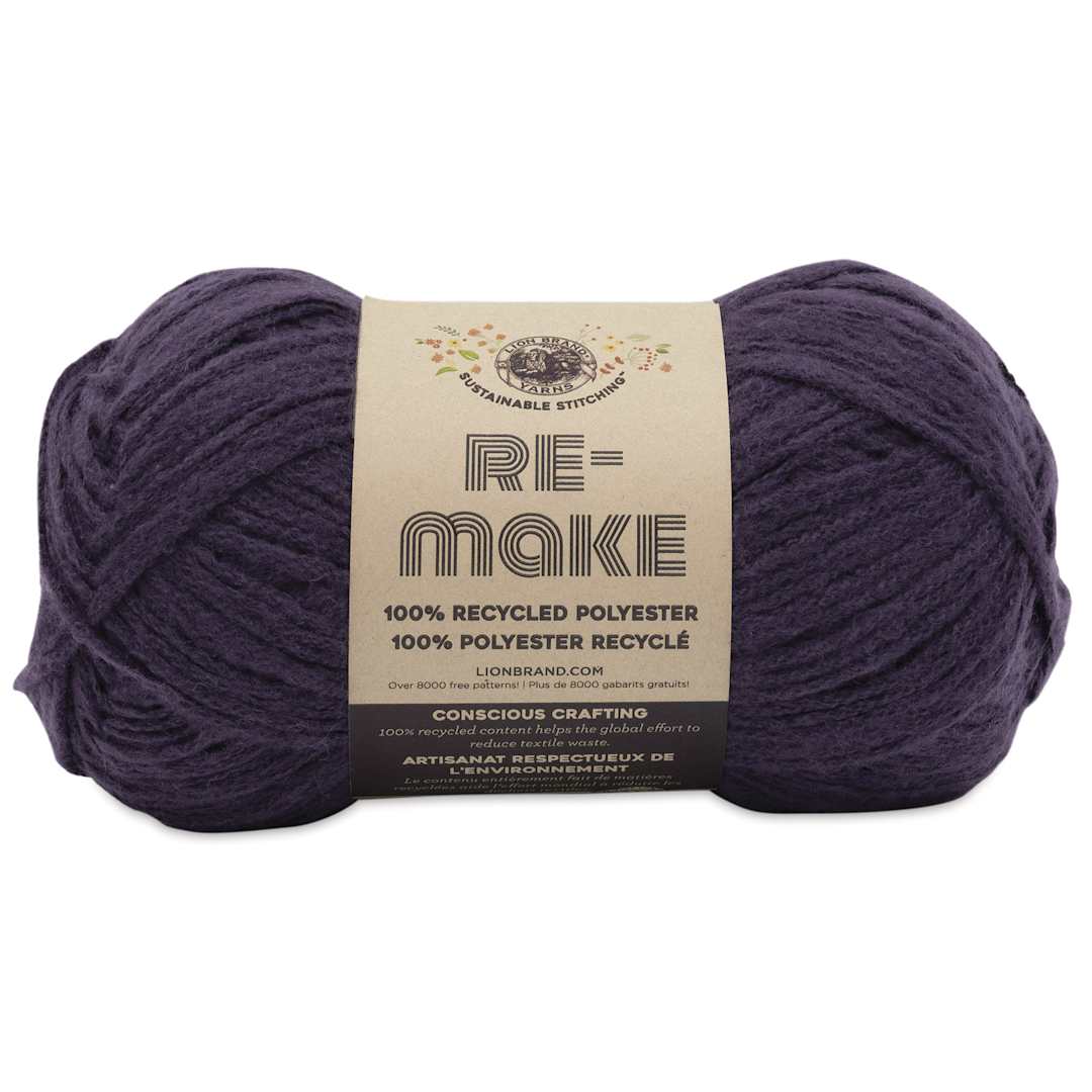 Open in modal - Lion Brand Yarn Re-Make Yarn - Eggplant, 217 yds