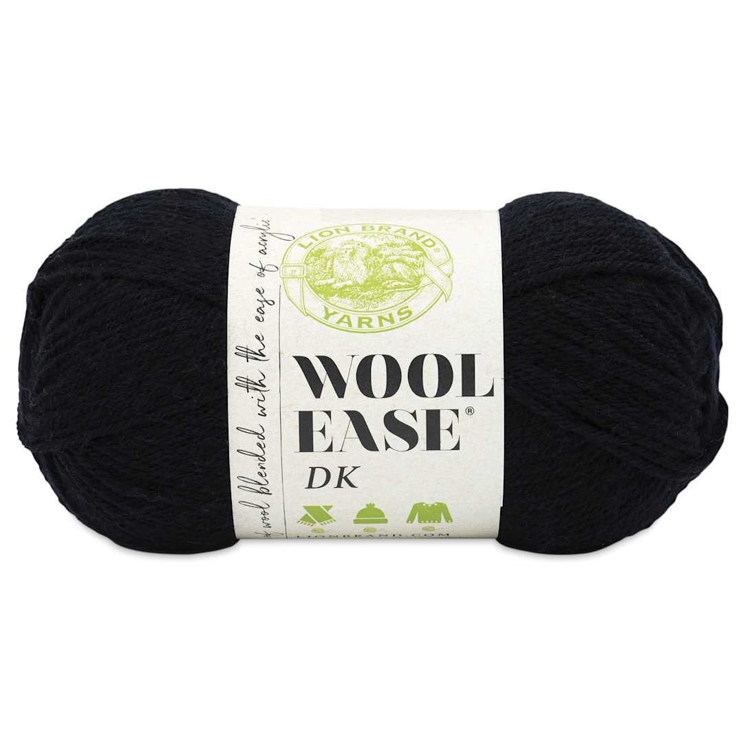 Open in modal - Lion Brand Yarn Wool-Ease DK Yarn - Black, 232 yds