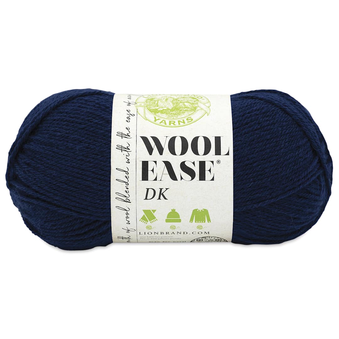 Open in modal - Lion Brand Yarn Wool-Ease DK Yarn - Navy, 232 yds