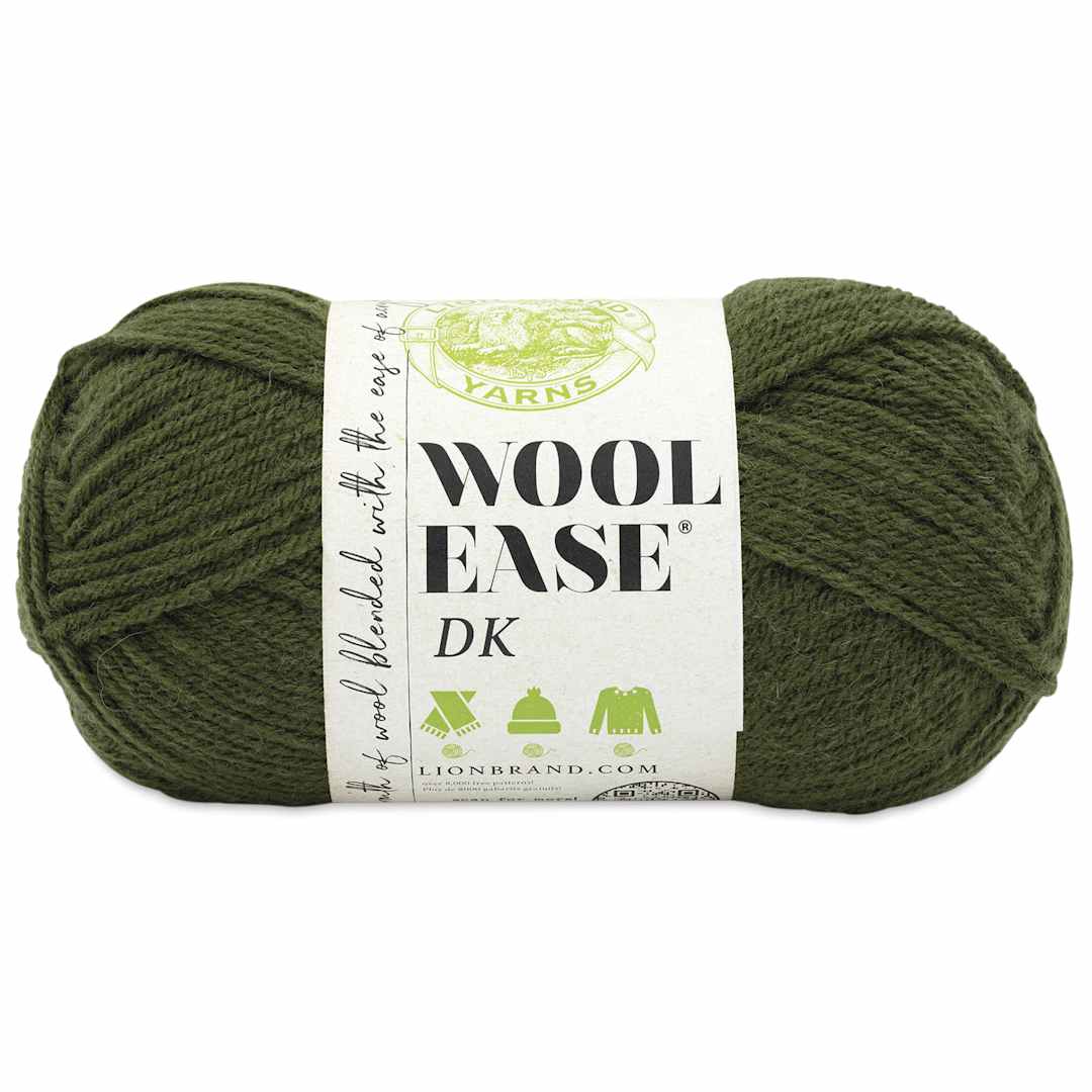 Open in modal - Lion Brand Yarn Wool-Ease DK Yarn - Olive, 232 yds