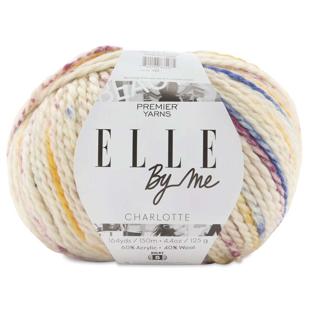 Open in modal - Premier Yarn Elle By Me Charlotte Multi Yarn - Goldenrod, 164 yds