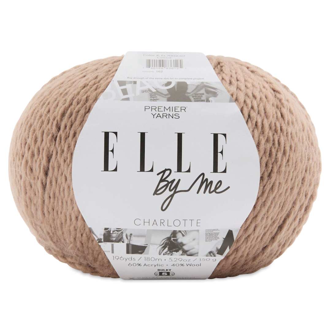 Open in modal - Premier Yarn Elle By Me Charlotte Solids Yarn - Cocoa, 196 yds