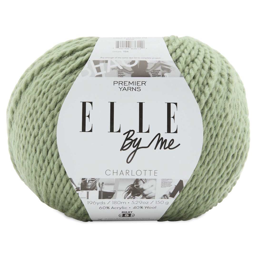 Open in modal - Premier Yarn Elle By Me Charlotte Solids Yarn - Basil, 196 yds