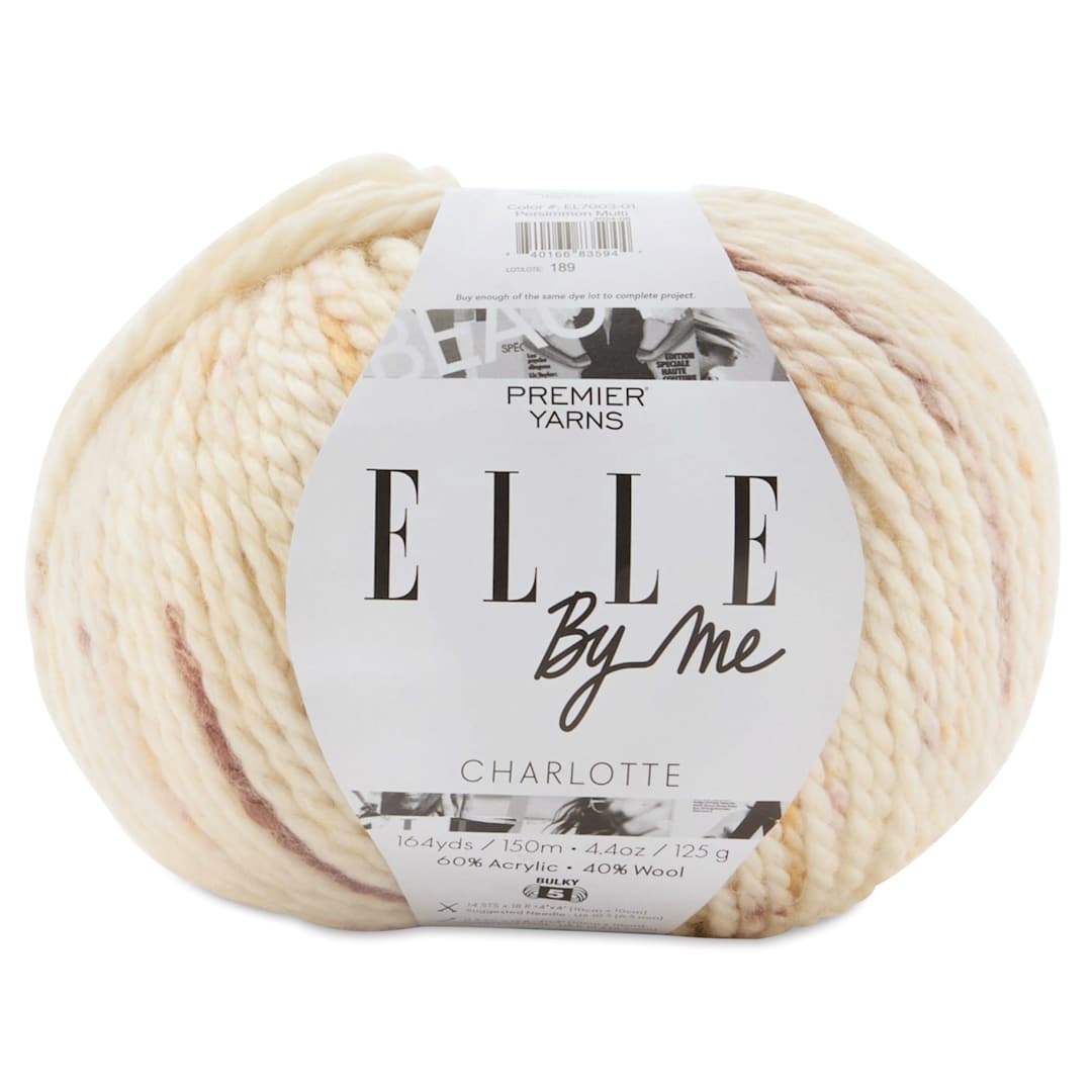 Open in modal - Premier Yarn Elle By Me Charlotte Multi Yarn - Persimmon, 164 yds