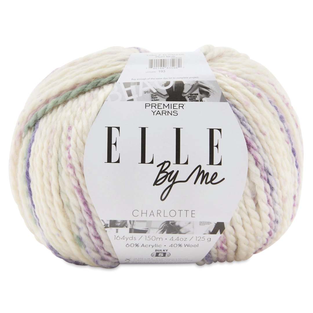 Open in modal - Premier Yarn Elle By Me Charlotte Multi Yarn - Plum, 164 yds