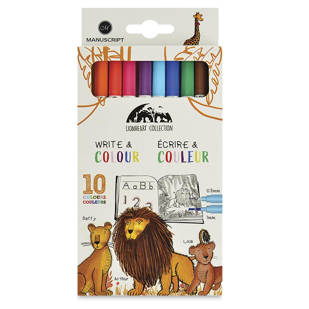 Open in modal - Lionheart Write & Color Pens - Front view of package
