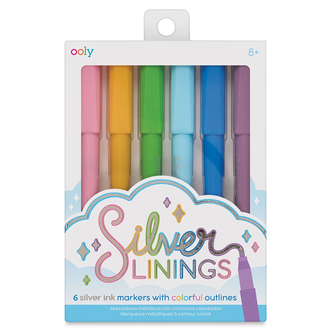 Open in modal - Ooly Silver Linings Outline Markers, in packaging
