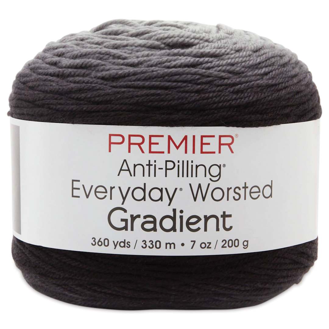 Open in modal - Premier Yarns Anti-Pilling Everyday Worsted Gradient Yarn - Black Tones, 360 yds